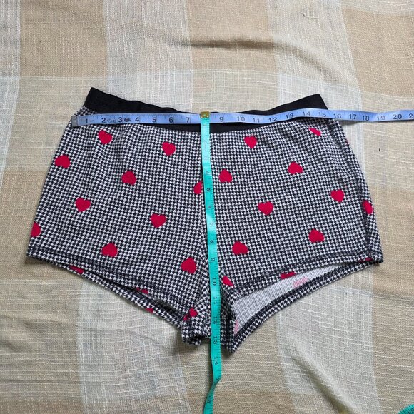 y2k Victoria's Secret Girly Femi Cottage Coquette Gingham & Hearts Thermal PJ's - Picture 7 of 14